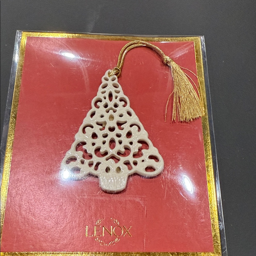 Lenox Gold and Cream Tree Ornament